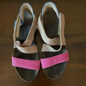 NAOT - SIZE 36 - 5.5  LEATHER WEDGE SANDALS